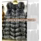 2017 new natural color women's silver fox fur coat winter warm whole leather fox fur frock bigger sizes customized